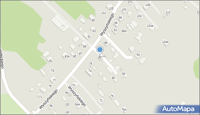 Ropczyce, Wyszyńskiego Stefana, ks. kard., 82, mapa Ropczyce