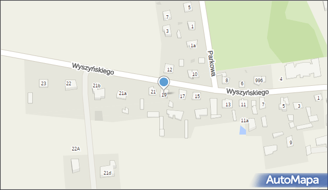 Rościszewo, Wyszyńskiego Stefana, ks. kard., 19, mapa Rościszewo