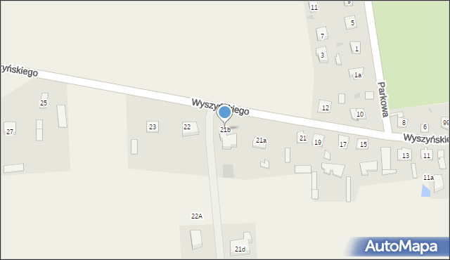 Rościszewo, Wyszyńskiego Stefana, ks. kard., 21b, mapa Rościszewo