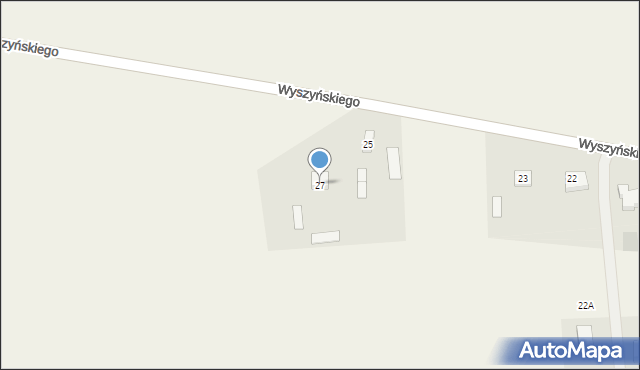 Rościszewo, Wyszyńskiego Stefana, ks. kard., 27, mapa Rościszewo