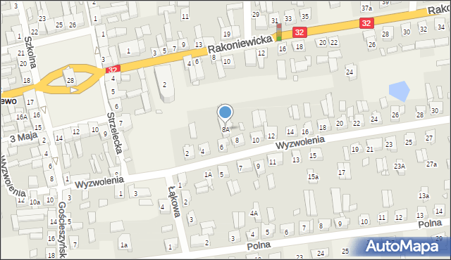 Rostarzewo, Wyzwolenia, 8A, mapa Rostarzewo