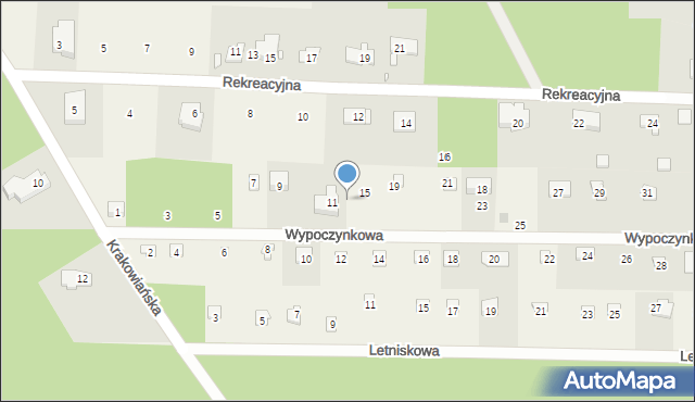 Rozalin, Wypoczynkowa, 13, mapa Rozalin