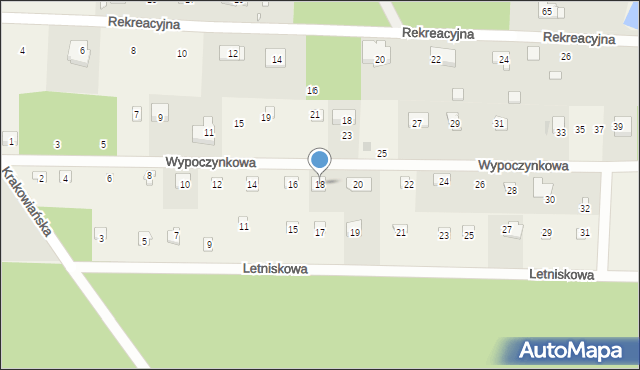 Rozalin, Wypoczynkowa, 18, mapa Rozalin