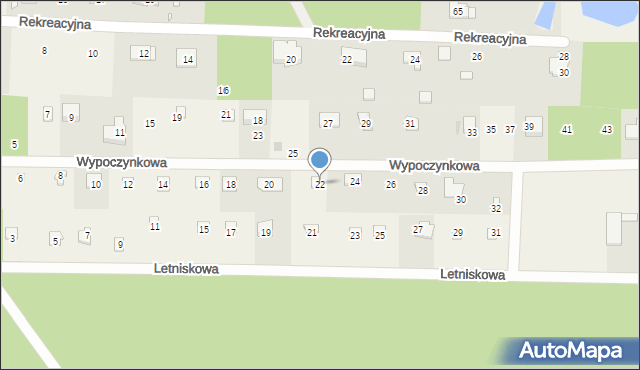 Rozalin, Wypoczynkowa, 22, mapa Rozalin