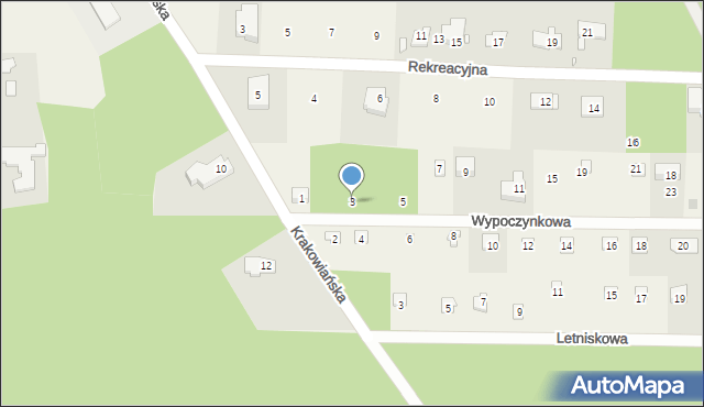 Rozalin, Wypoczynkowa, 3, mapa Rozalin