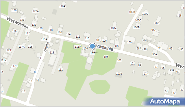 Ruda Śląska, Wyzwolenia, 107, mapa Rudy Śląskiej