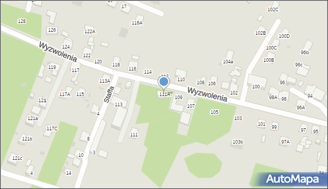 Ruda Śląska, Wyzwolenia, 111A, mapa Rudy Śląskiej