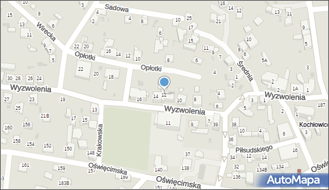 Ruda Śląska, Wyzwolenia, 12, mapa Rudy Śląskiej