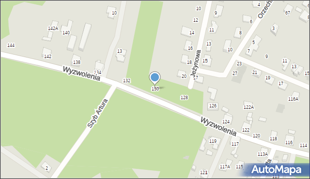 Ruda Śląska, Wyzwolenia, 130, mapa Rudy Śląskiej