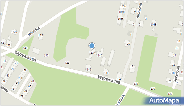 Ruda Śląska, Wyzwolenia, 142A, mapa Rudy Śląskiej