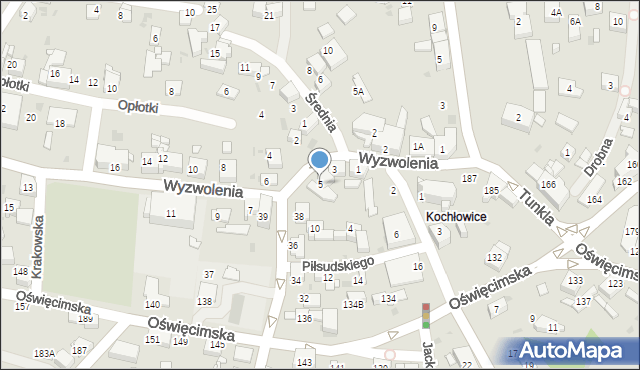 Ruda Śląska, Wyzwolenia, 5, mapa Rudy Śląskiej