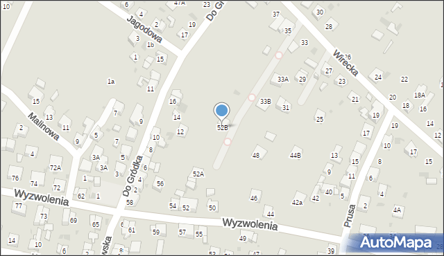 Ruda Śląska, Wyzwolenia, 52B, mapa Rudy Śląskiej