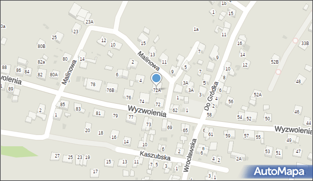 Ruda Śląska, Wyzwolenia, 72A, mapa Rudy Śląskiej