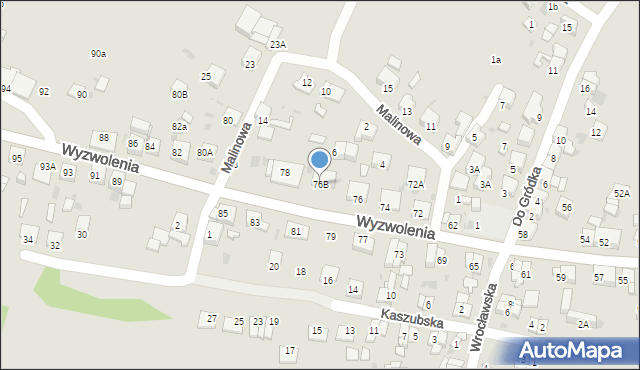 Ruda Śląska, Wyzwolenia, 76B, mapa Rudy Śląskiej