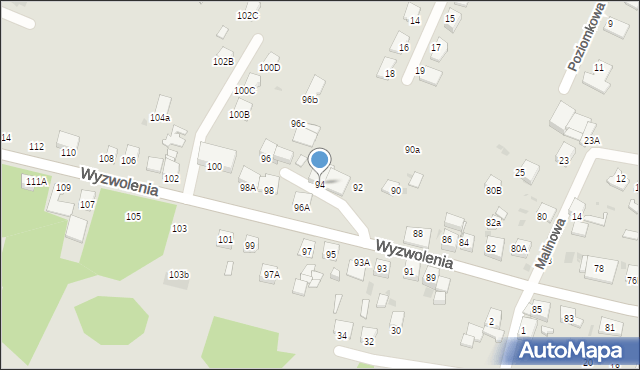Ruda Śląska, Wyzwolenia, 94, mapa Rudy Śląskiej