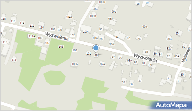 Ruda Śląska, Wyzwolenia, 99, mapa Rudy Śląskiej