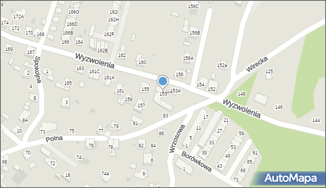 Ruda Śląska, Wyzwolenia, 153, mapa Rudy Śląskiej