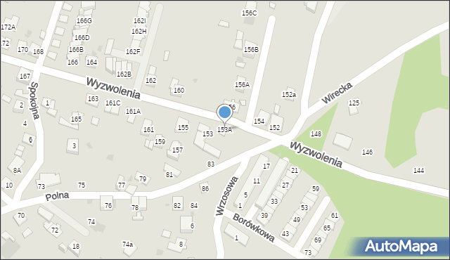 Ruda Śląska, Wyzwolenia, 153A, mapa Rudy Śląskiej