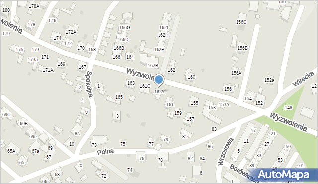 Ruda Śląska, Wyzwolenia, 161A, mapa Rudy Śląskiej