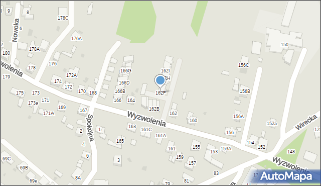 Ruda Śląska, Wyzwolenia, 162F, mapa Rudy Śląskiej