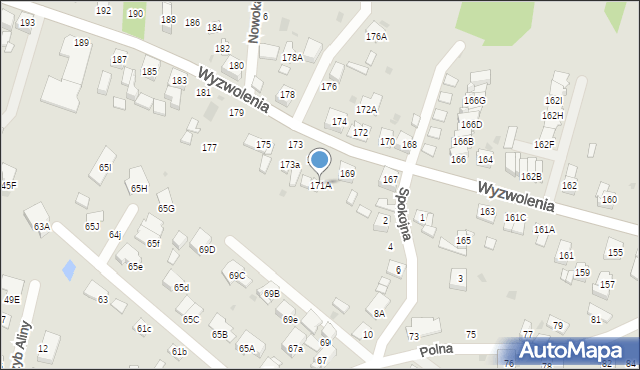 Ruda Śląska, Wyzwolenia, 171A, mapa Rudy Śląskiej