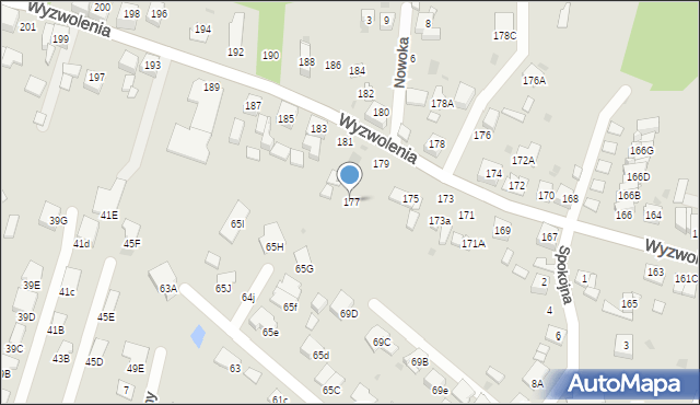 Ruda Śląska, Wyzwolenia, 177, mapa Rudy Śląskiej