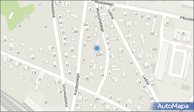 Rudnik nad Sanem, Wyszyńskiego Stefana, ks. prym. kard., 3, mapa Rudnik nad Sanem
