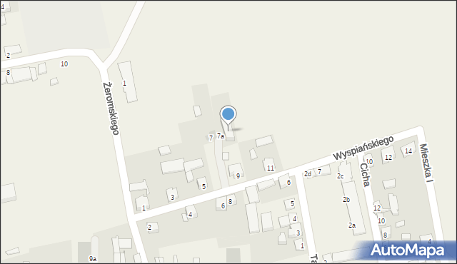 Rudniki, Wyspiańskiego Stanisława, 9a, mapa Rudniki