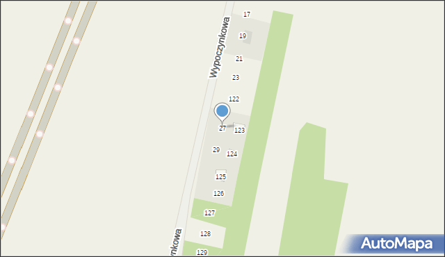 Rudno, Wypoczynkowa, 27, mapa Rudno