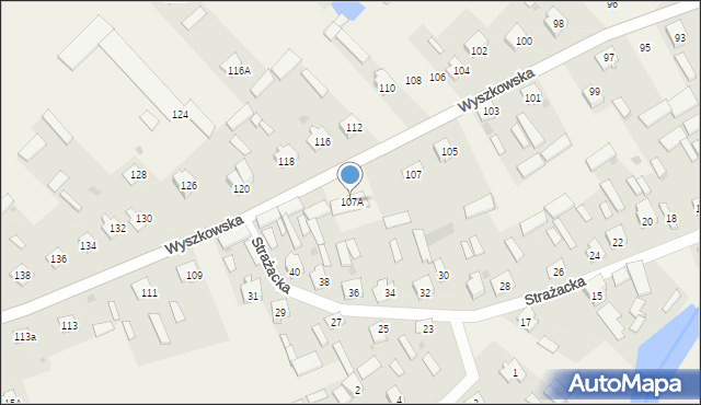 Rybno, Wyszkowska, 107A, mapa Rybno