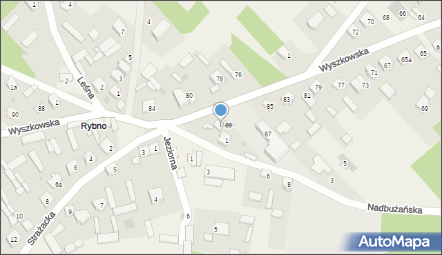 Rybno, Wyszkowska, 89a, mapa Rybno