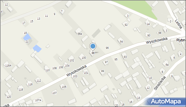 Rybno, Wyszkowska, 98, mapa Rybno