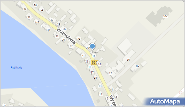 Rybno, Wyzwolenia, 18, mapa Rybno