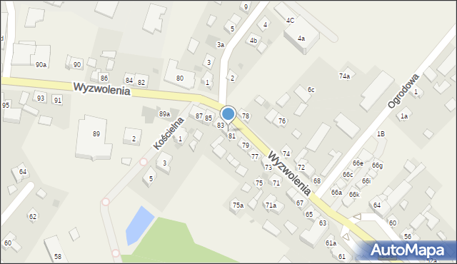 Rybno, Wyzwolenia, 81a, mapa Rybno