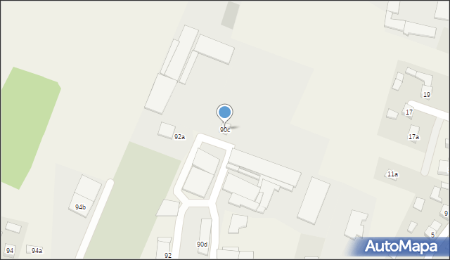 Rybno, Wyzwolenia, 90c, mapa Rybno