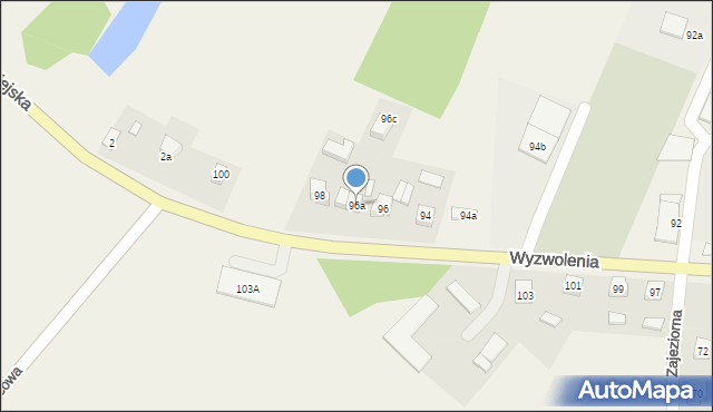 Rybno, Wyzwolenia, 96a, mapa Rybno