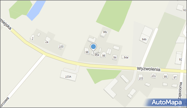 Rybno, Wyzwolenia, 96b, mapa Rybno