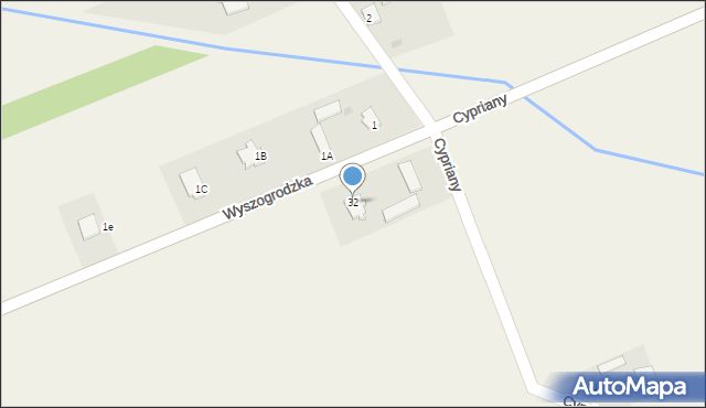 Rybno, Wyszogrodzka, 32, mapa Rybno