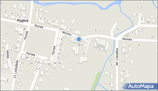 Ryglice, Wyrwy Jakuba, ks., 4, mapa Ryglice