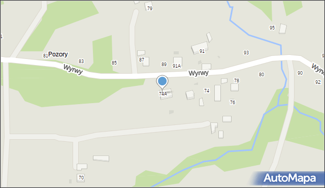 Ryglice, Wyrwy Jakuba, ks., 74A, mapa Ryglice