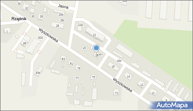 Rząśnik, Wyszkowska, 18, mapa Rząśnik