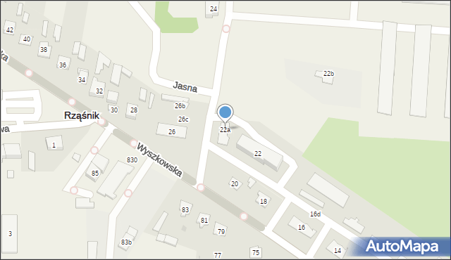 Rząśnik, Wyszkowska, 22a, mapa Rząśnik
