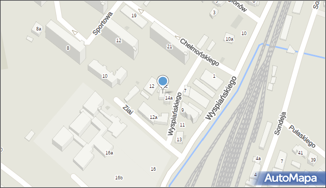 Rzeszów, Wyspiańskiego Stanisława, 14b, mapa Rzeszów