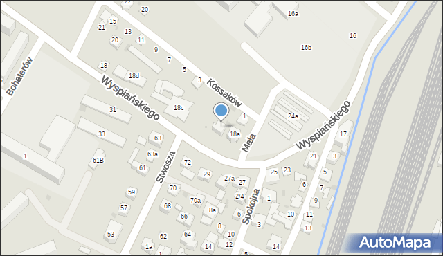 Rzeszów, Wyspiańskiego Stanisława, 18b, mapa Rzeszów