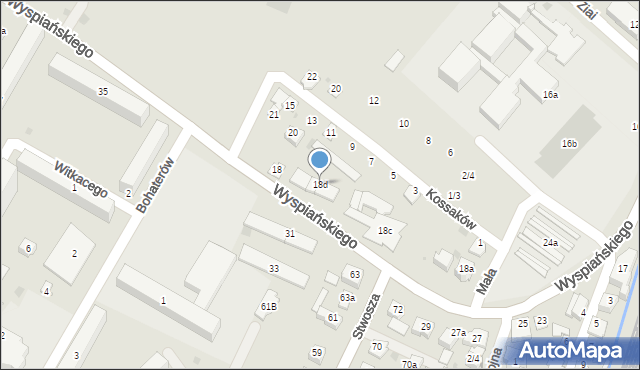 Rzeszów, Wyspiańskiego Stanisława, 18d, mapa Rzeszów