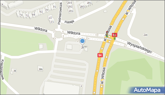 Rzeszów, Wyspiańskiego Stanisława, 26, mapa Rzeszów