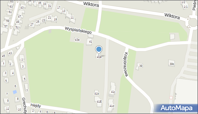 Rzeszów, Wyspiańskiego Stanisława, 41a, mapa Rzeszów