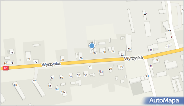 Sadki, Wyrzyska, 64, mapa Sadki