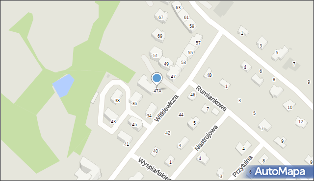 Sanok, Wyspiańskiego Stanisława, 47A, mapa Sanok