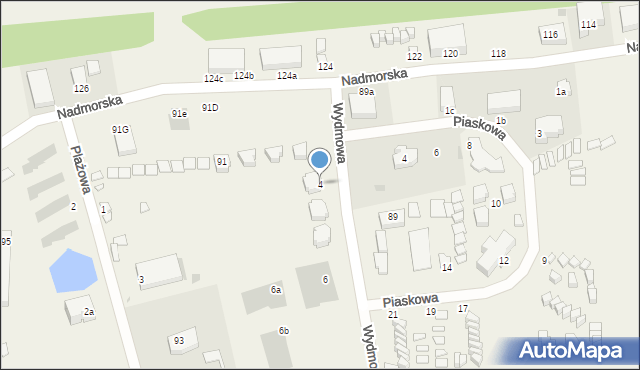 Sarbinowo, Wydmowa, 4, mapa Sarbinowo